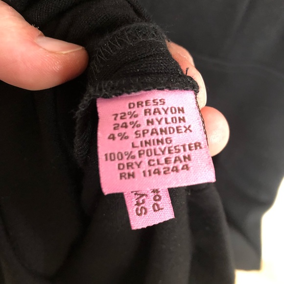 Eliza J New York Button Bow Black Dress size 8 - Picture 7 of 7